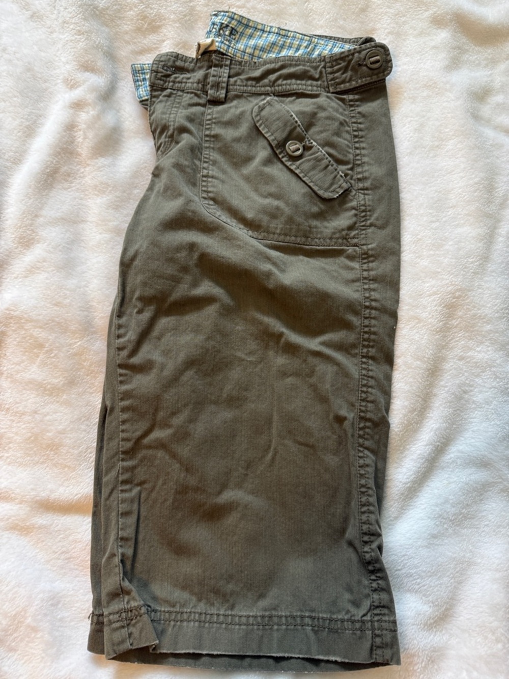 BKE Women's Olive Green Cargo Shorts